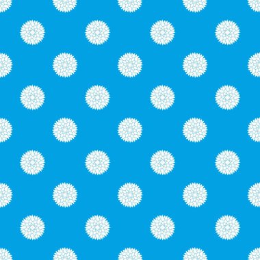 Çiçek desen kesintisiz mavi