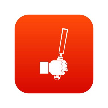 Keski alet adam hend simgesi dijital kırmızı