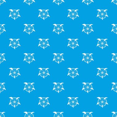 Çiçek desen kesintisiz mavi