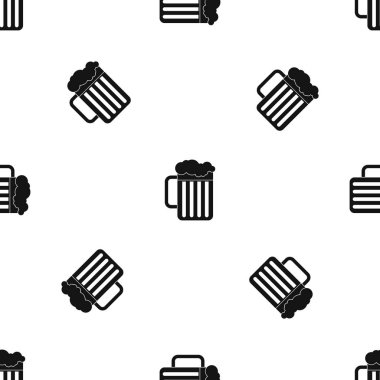 Bira kupa desen sorunsuz siyah