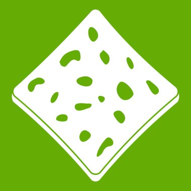 Tofu taze blok simgesi yeşil