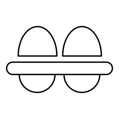 Taze yumurta simgesi, anahat stili