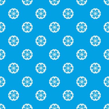 Çiçek desen kesintisiz mavi