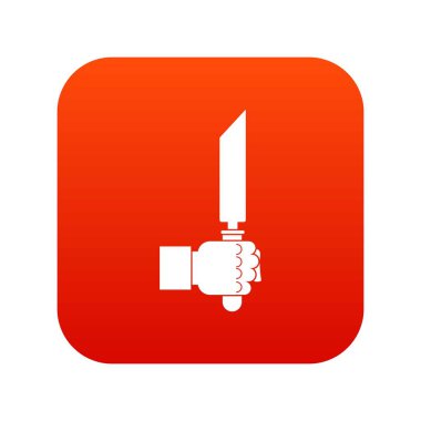 Kıskaç veya pense adam el simgesi dijital kırmızı