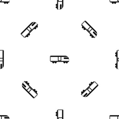 İsviçre dağ treni desen sorunsuz siyah