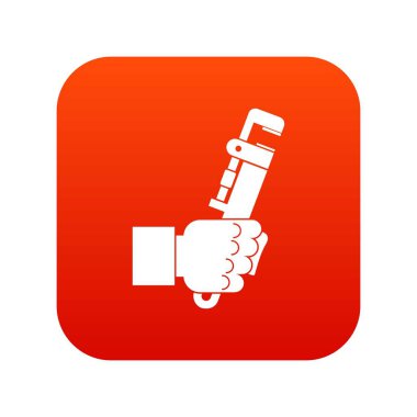 Adam el simgesi dijital kırmızı demir testeresi