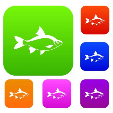 Akarsu balığıdır koleksiyonu ayarla