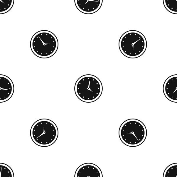 Watch pattern seamless black — Stock Vector