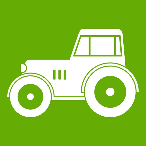 Icône tracteur vert — Image vectorielle