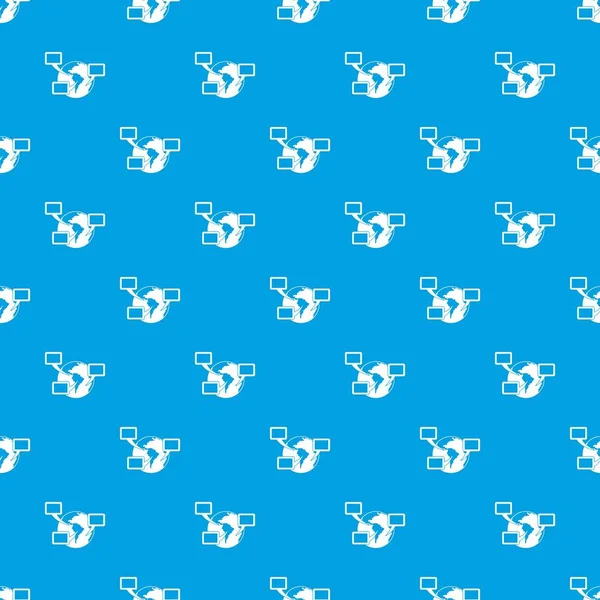 Kesintisiz mavi dünya gezegen ve konuşma kabarcıklar desen