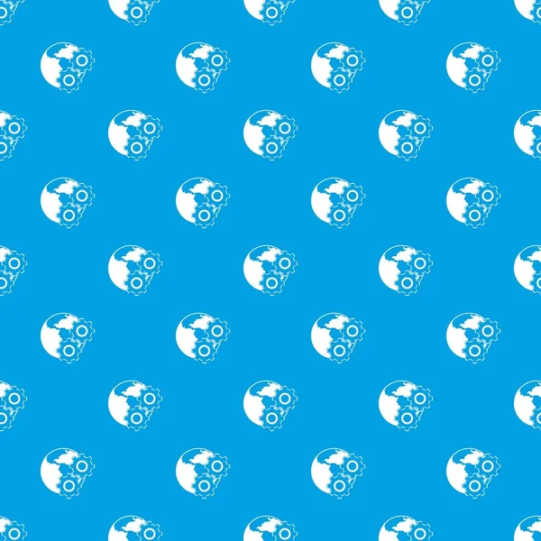 Dünya gezegen ve vites kesintisiz mavi model