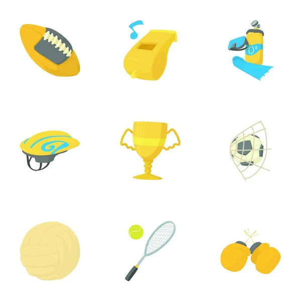 Conjunto de ícones do esporte, estilo cartoon —  Vetores de Stock
