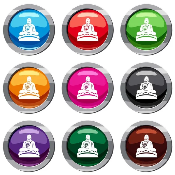 Buda heykeli 9 koleksiyonu ayarla