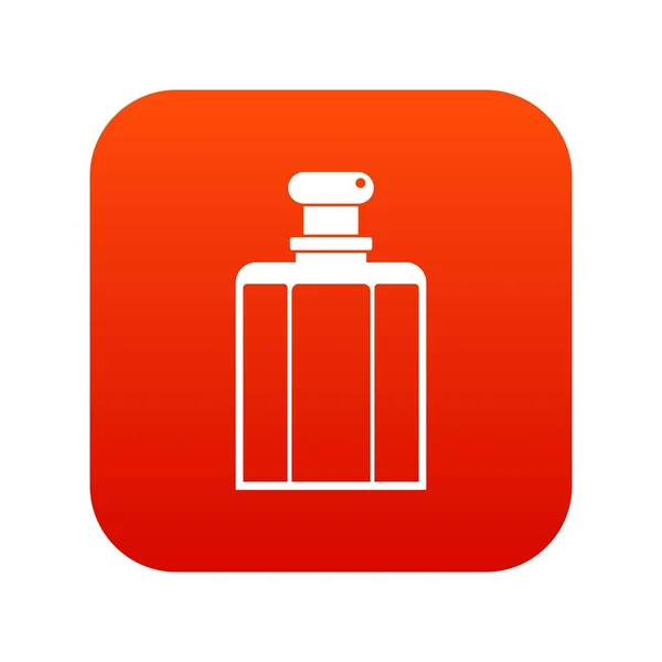 Flasche weibliches Parfüm Ikone digital rot — Stockvektor