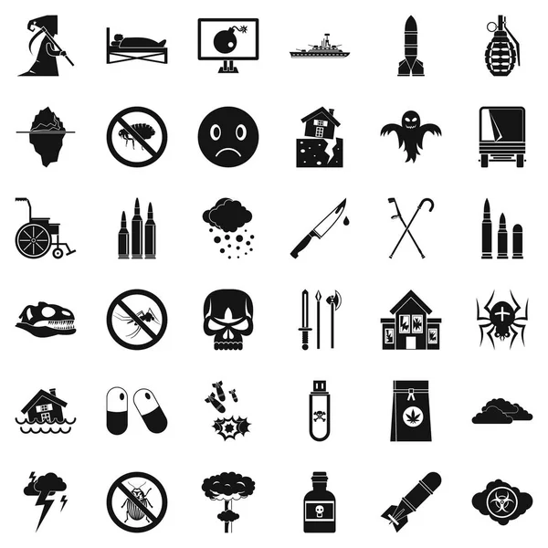 Gerginlik Icons set, basit tarzı