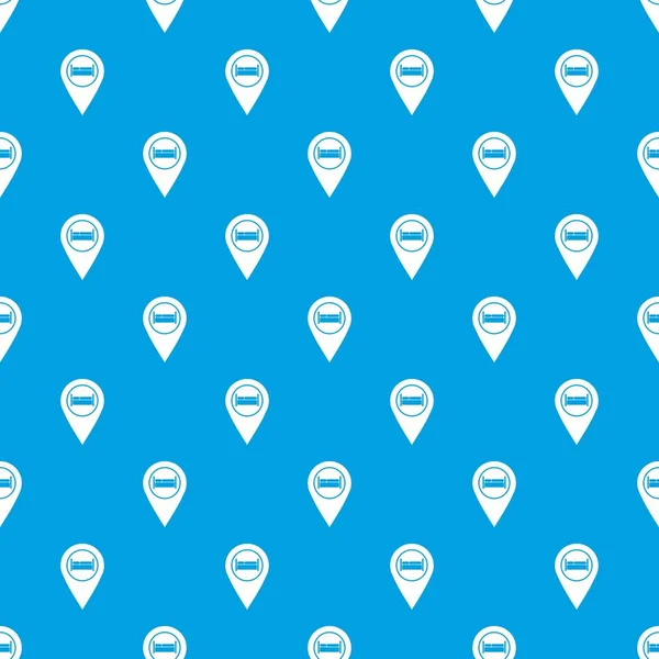 Yatak, pansiyon, otel desen kesintisiz mavi işareti