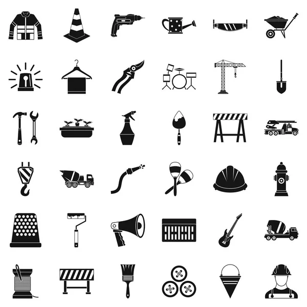 Aracı Icons set, basit tarzı