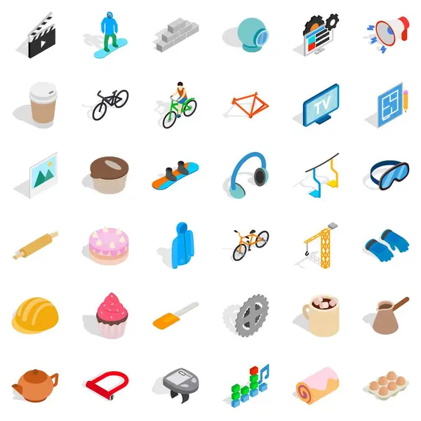 Aracı Icons set, izometrik stili