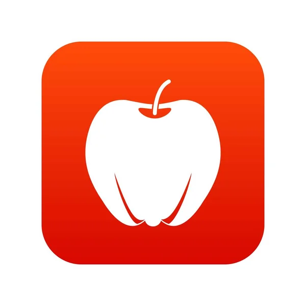 Reifer Apfel Symbol digital rot — Stockvektor