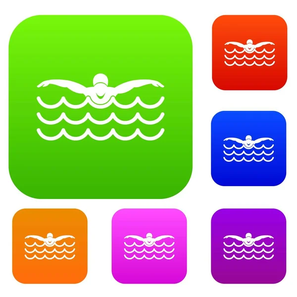 Kelebek yüzücü koleksiyonu ayarla