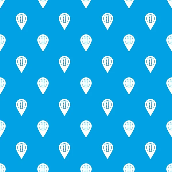 Harita iğne işaretçisi kafe ya da restoran ile işareti model sorunsuz mavi