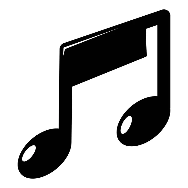 Icono de nota musical, estilo simple — Vector de stock