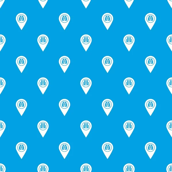 Coğrafi etiket Hastane Binası ile desen kesintisiz mavi