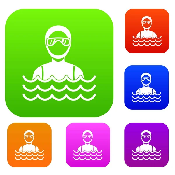 Dalgıç elbisesi dalgıç adam koleksiyonu ayarla