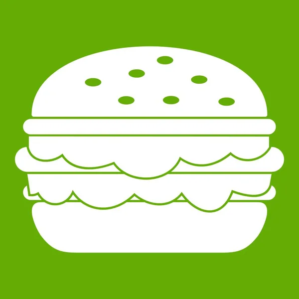 Ícone de hambúrguer verde — Vetor de Stock