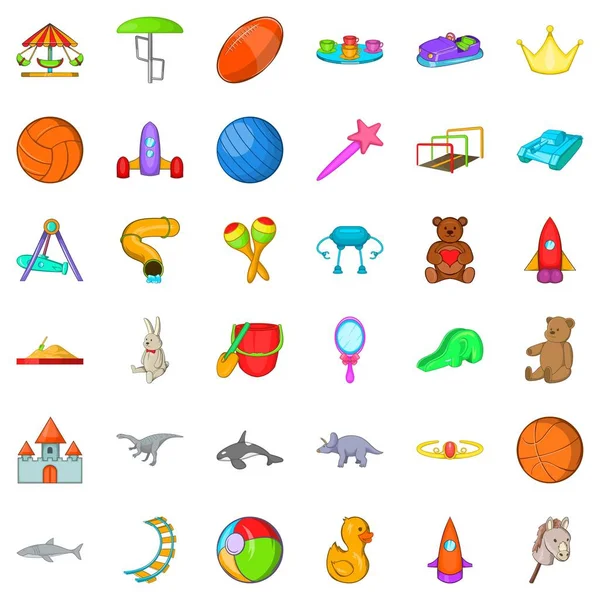 Oyuncak Icons set, karikatür tarzı