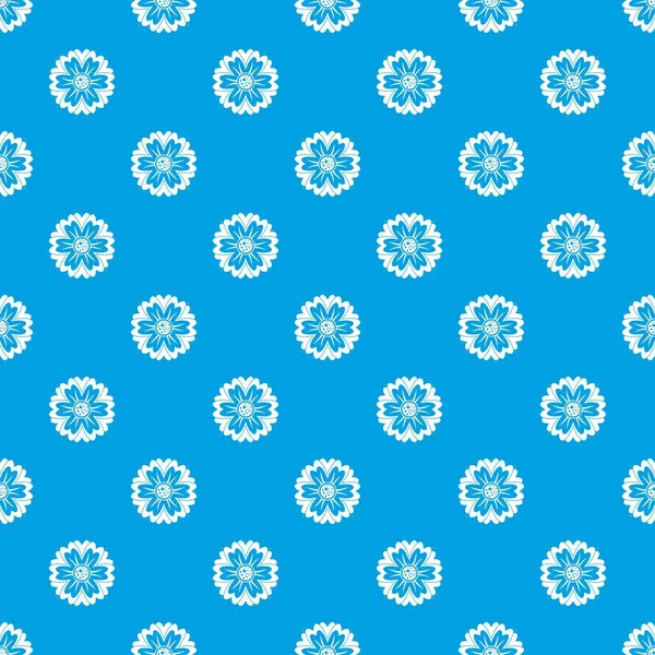 Flower pattern seamless blue — Stock Vector