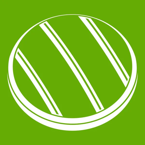 Gegrilltes rundes Rindersteak Symbol grün — Stockvektor