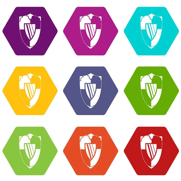 Renk altı yüzlü kalkan simgesi ayarla