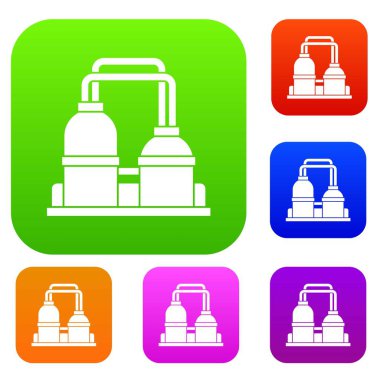 Petrol işleme fabrika koleksiyonu ayarla