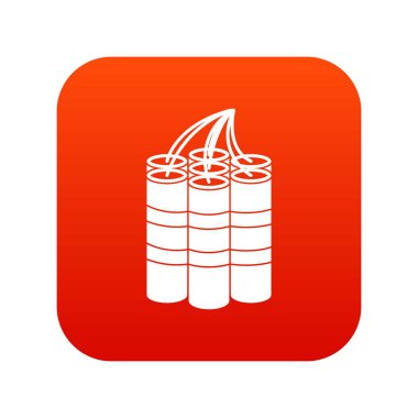 Dinamit sopa simgesi dijital kırmızı