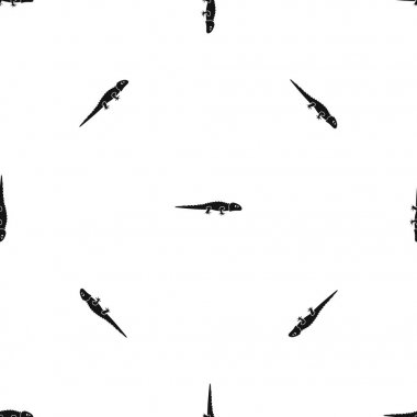 İguana desen sorunsuz siyah