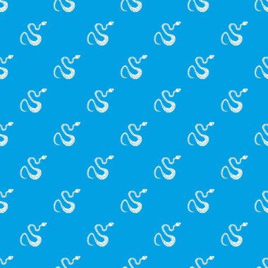 Siyah benekli yılan desen kesintisiz mavi