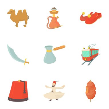 Türkiye Icons set, karikatür tarzı