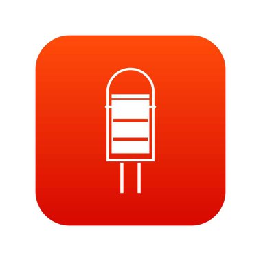 Çöp kutu simgesi dijital kırmızı