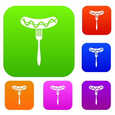 Sosis çatal set koleksiyonu