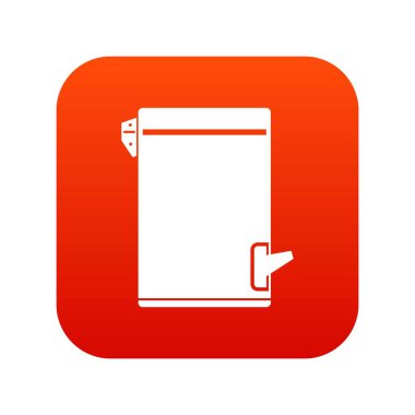 Çöp kutu simgesi dijital kırmızı