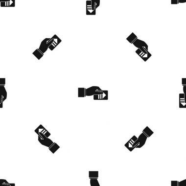 El ile otopark bilet desen sorunsuz siyah