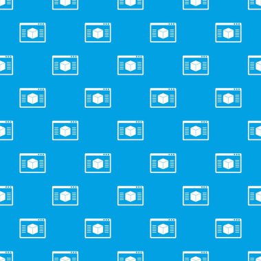 3D modeli desen kesintisiz mavi