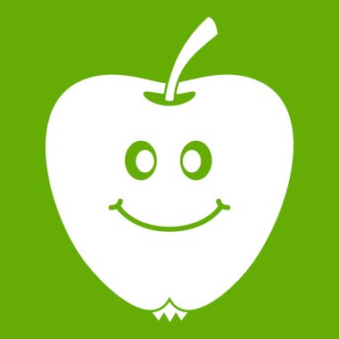 Gülen elma simgesi yeşil