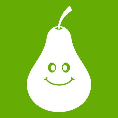 Gülümseyen armut simgesi yeşil