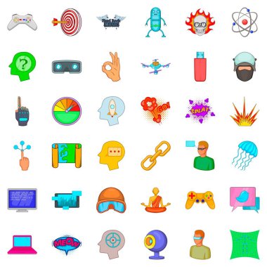 Sanal Icons set, karikatür tarzı