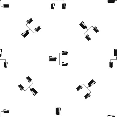 Klasörleri yapısı desen sorunsuz siyah