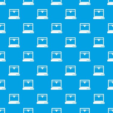 3D yazıcı modeli desen kesintisiz mavi