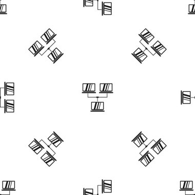 Bilgisayarlar desen sorunsuz siyah arasında veri alışverişini