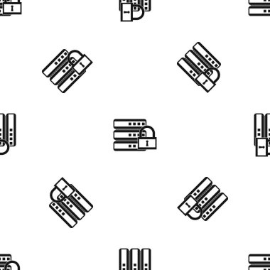 Veritabanı asma kilit desen sorunsuz siyah ile